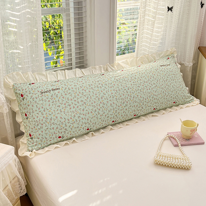 91家纺网 家纺一手货源 找家纺 梦舒羽 2026新款A类云朵棉刺绣花边枕套宿舍情侣绣花双人加长枕芯内胆套 巴黎之恋（刺绣款）