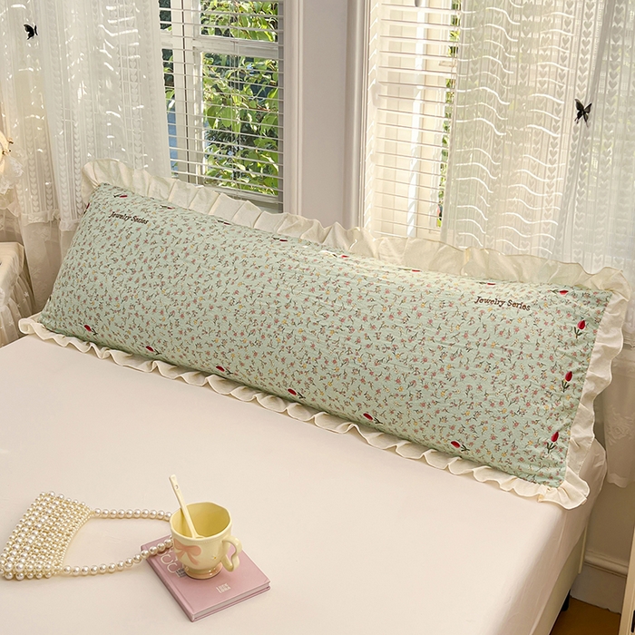 91家纺网 家纺一手货源 找家纺 梦舒羽 2026新款A类云朵棉刺绣花边枕套宿舍情侣绣花双人加长枕芯内胆套 巴黎之恋（刺绣款）