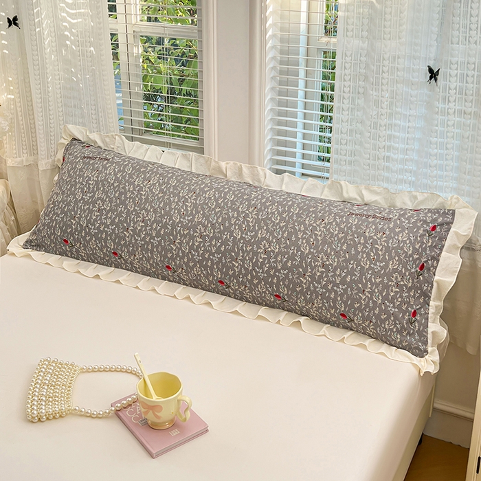 91家纺网 家纺一手货源 找家纺 梦舒羽 2026新款A类云朵棉刺绣花边枕套宿舍情侣绣花双人加长枕芯内胆套 秘密花园（刺绣款）