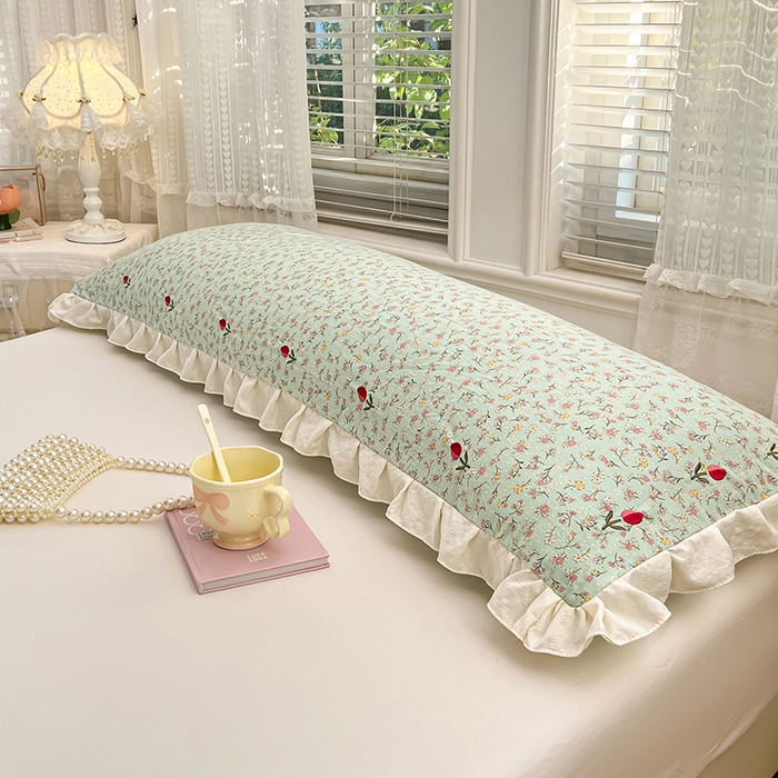 91家纺网 家纺一手货源 找家纺 梦舒羽 2026新款A类云朵棉刺绣花边枕套宿舍情侣绣花双人加长枕芯内胆套 巴黎之恋（刺绣款）