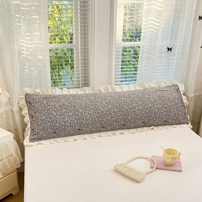 91家纺网 家纺一手货源 找家纺 梦舒羽 2026新款A类云朵棉刺绣花边枕套宿舍情侣绣花双人加长枕芯内胆套 秘密花园（刺绣款）