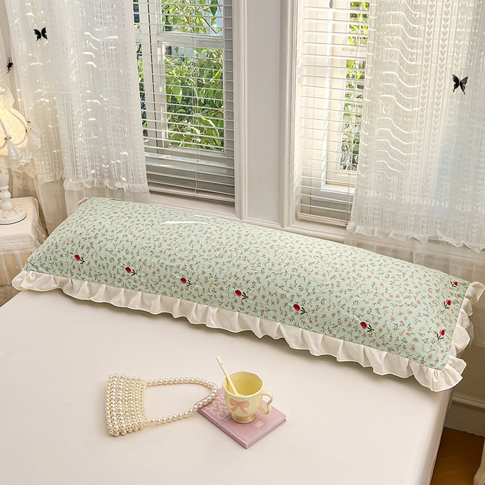 91家纺网 家纺一手货源 找家纺 （总）梦舒羽 2026新款A类云朵棉刺绣花边枕套宿舍情侣绣花双人加长枕芯内胆套