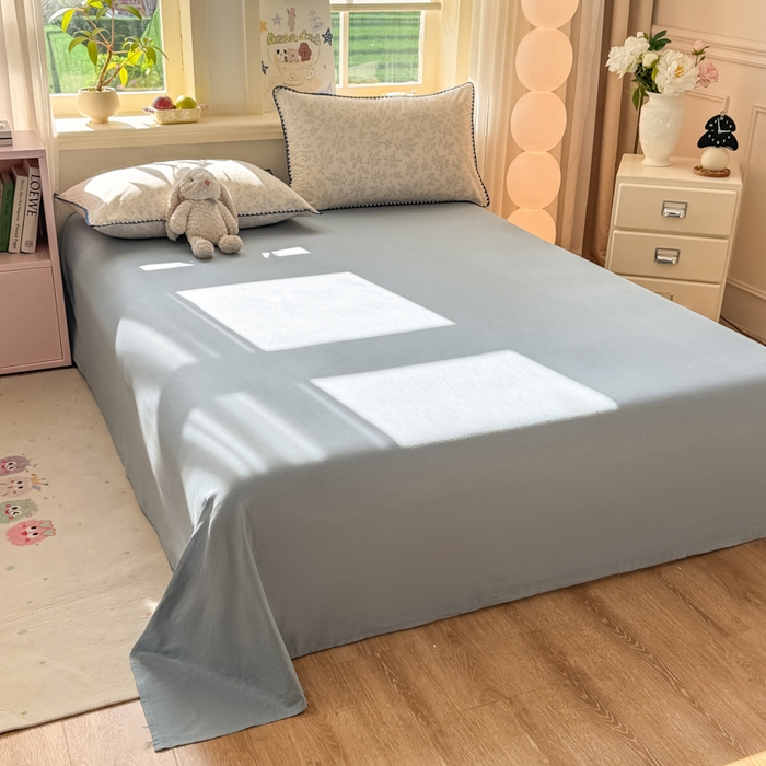 91家纺网 家纺一手货源 找家纺 对白 2026新款A类全棉纯棉有氧双层纱贝壳边三角针单被套被套单件 清白之年