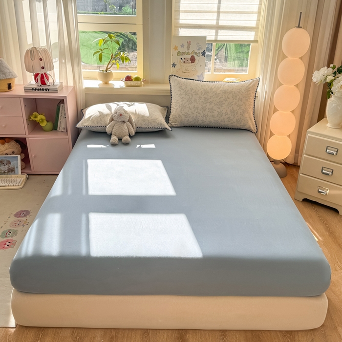 91家纺网 家纺一手货源 找家纺 对白 2026新款A类全棉纯棉有氧双层纱贝壳边三角针单被套被套单件 清白之年