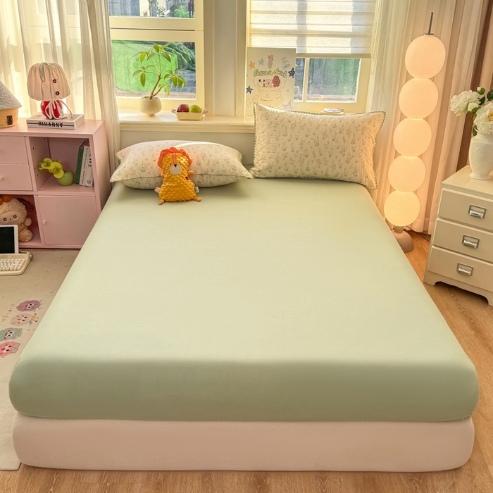 91家纺网 家纺一手货源 找家纺 （总）对白 2026新款A类全棉纯棉有氧双层纱贝壳边三角针单被套被套单件