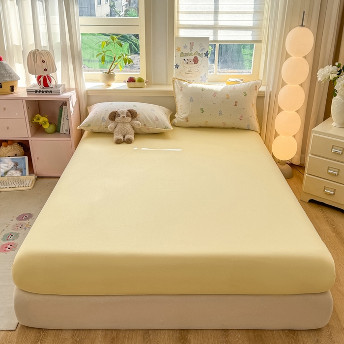 91家纺网 家纺一手货源 找家纺 对白 2026新款A类全棉纯棉有氧双层纱贝壳边三角针四件套 七彩小恐龙