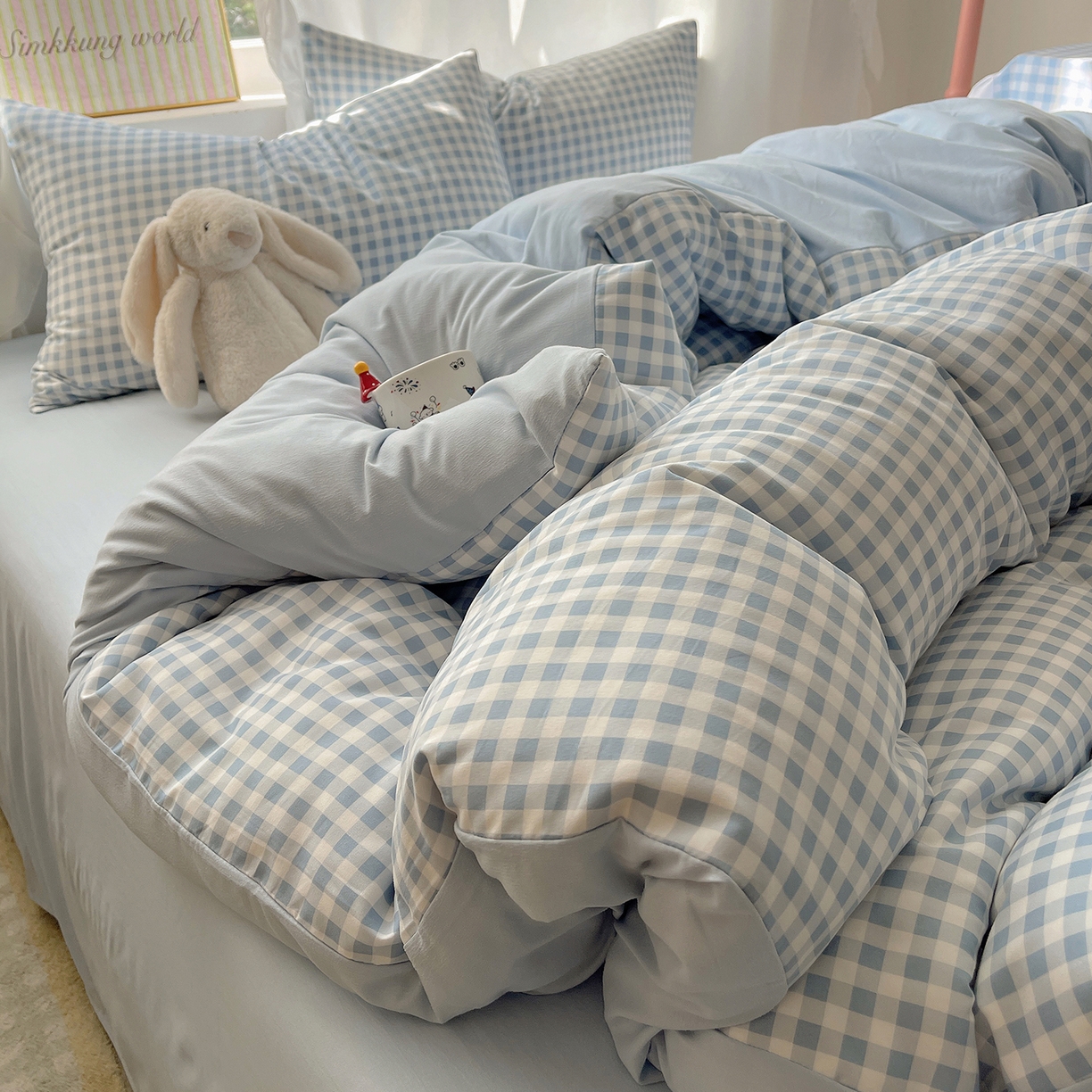 91家纺网 家纺一手货源 找家纺 （总）初夏家纺 2026 水洗棉A类105g床上四件套床单被套三件套床笠简约小清新---【提供买家秀】