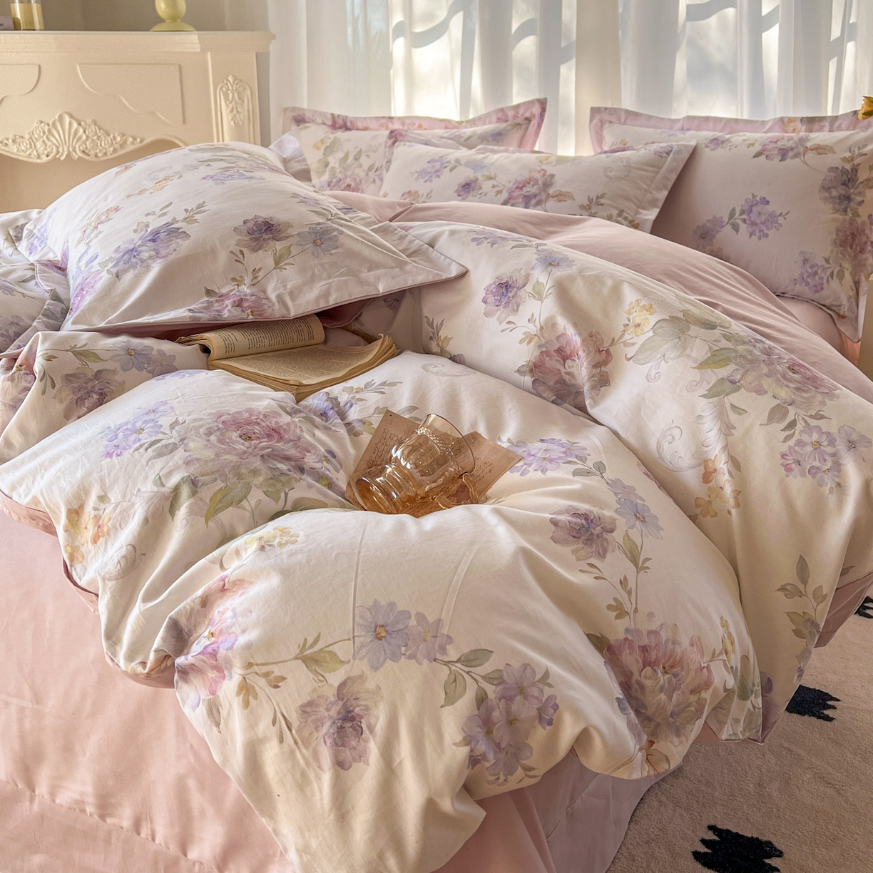 91家纺网 家纺一手货源 找家纺 （总）典曼家纺 2026新款纯棉花卉系列全棉印花四件套