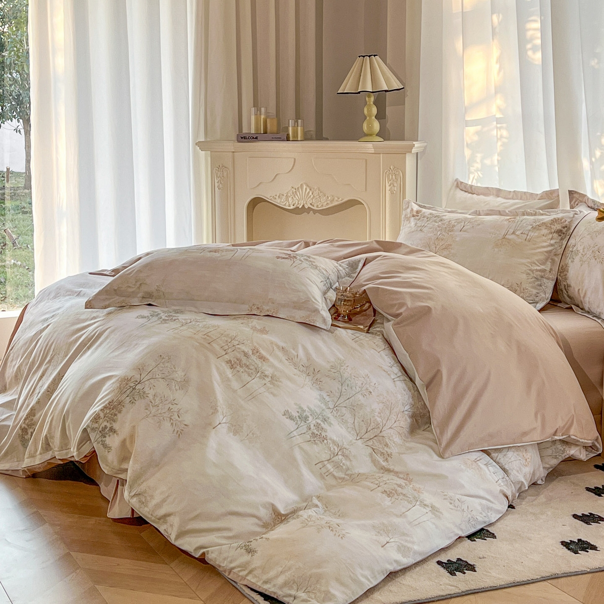 91家纺网 家纺一手货源 找家纺 （总）典曼家纺 2026新款纯棉花卉系列全棉印花四件套