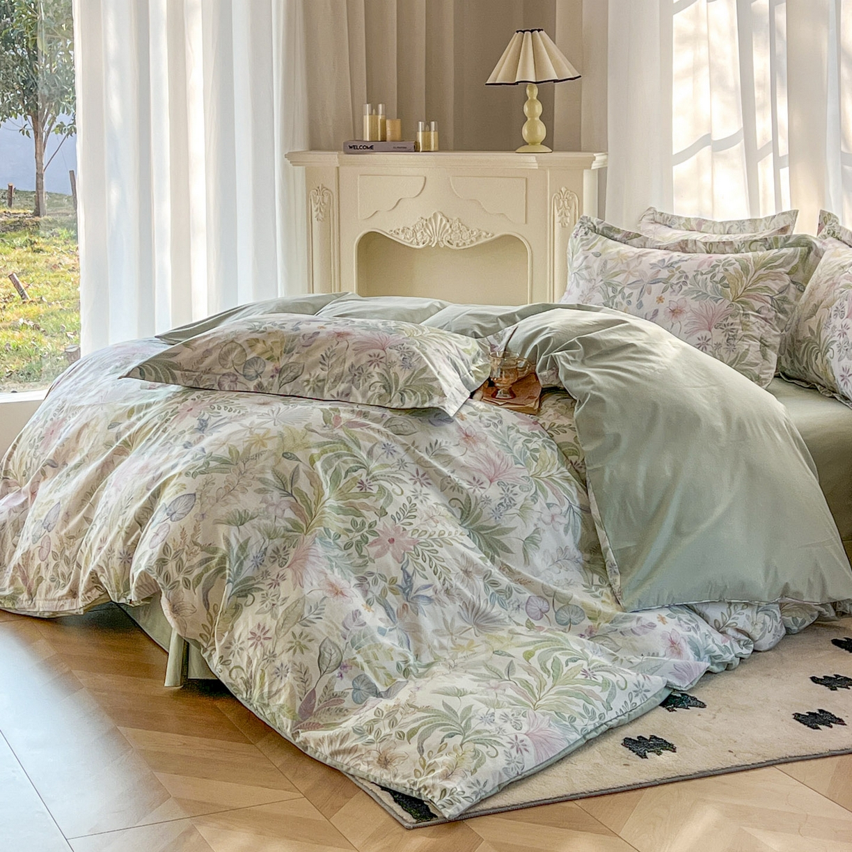 91家纺网 家纺一手货源 找家纺 （总）典曼家纺 2026新款纯棉花卉系列全棉印花四件套