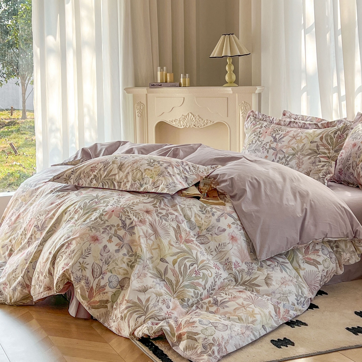 91家纺网 家纺一手货源 找家纺 （总）典曼家纺 2026新款纯棉花卉系列全棉印花四件套