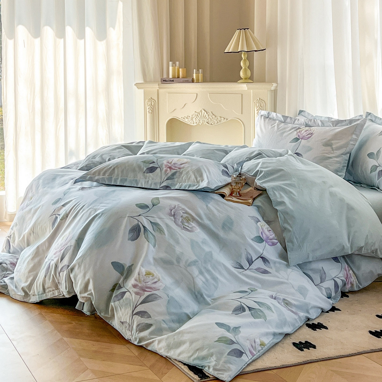 91家纺网 家纺一手货源 找家纺 （总）典曼家纺 2026新款纯棉花卉系列全棉印花四件套