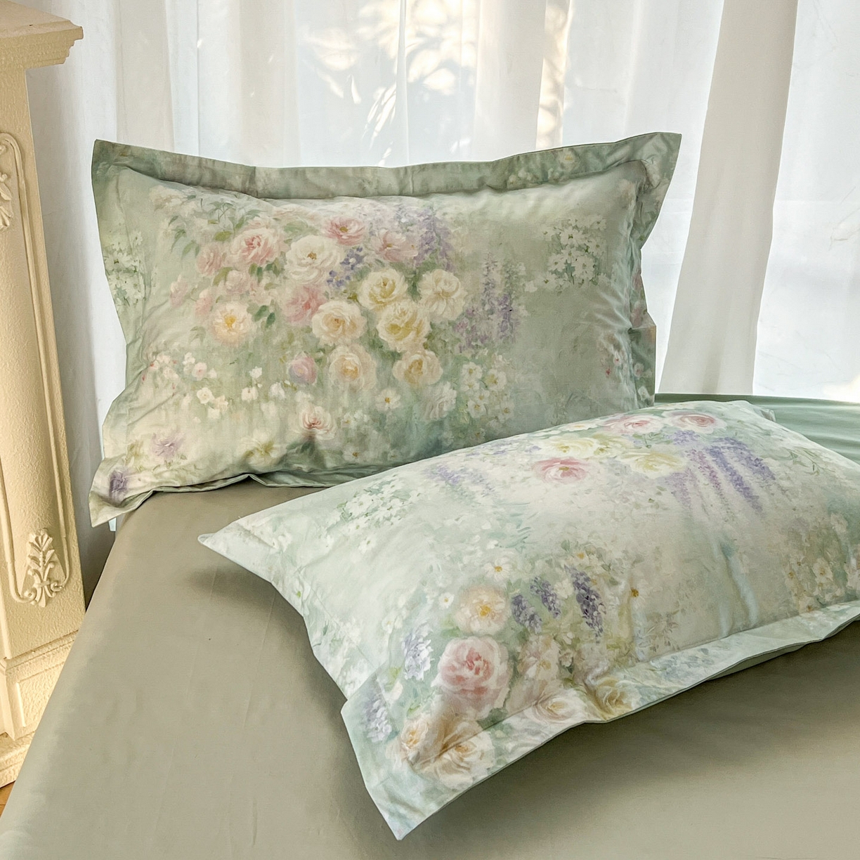 91家纺网 家纺一手货源 找家纺 典曼家纺 2026新款纯棉花卉系列全棉印花四件套 花悦容