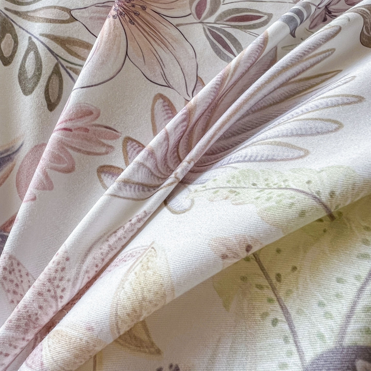 91家纺网 家纺一手货源 找家纺 典曼家纺 2026新款纯棉花卉系列全棉印花四件套 晚柠-紫