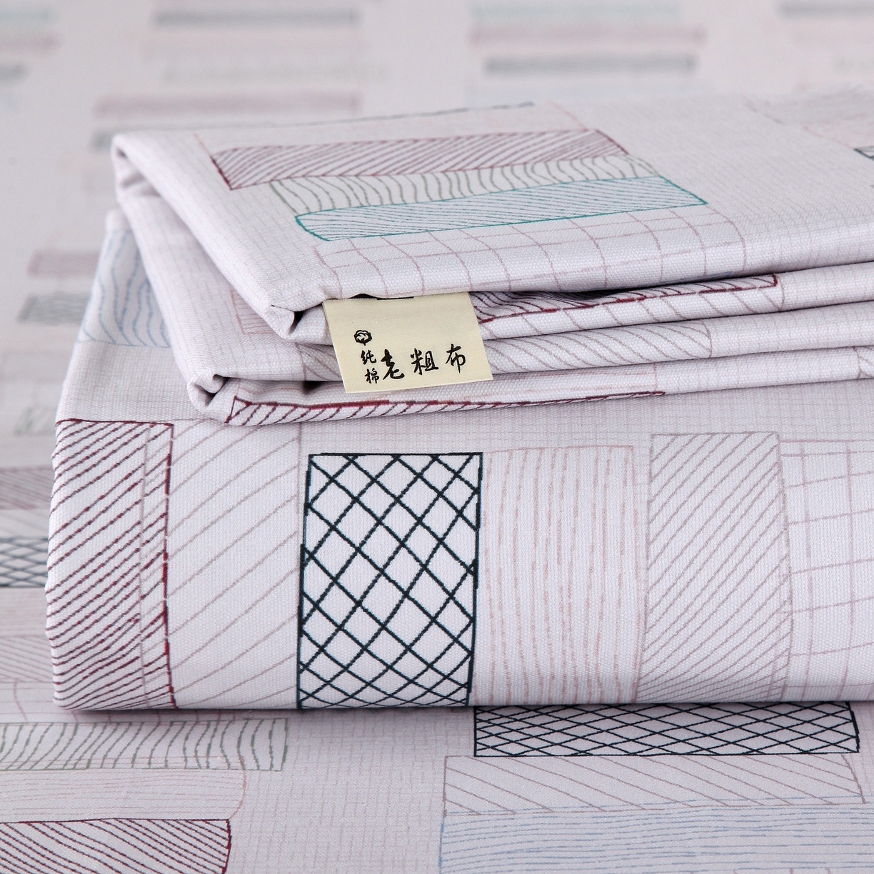 91家纺网 家纺一手货源 找家纺 （总）爱彼家纺 2026年新款全棉老粗布加厚加密高克重凉席席子；单床单花型更好卖，床单三件套