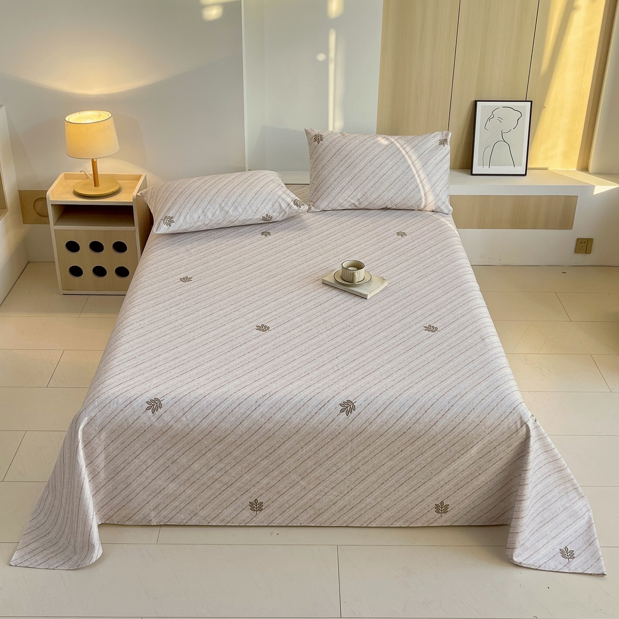 91家纺网 家纺一手货源 找家纺 爱彼家纺 2026年新款全棉老粗布加厚加密高克重凉席席子；单床单花型更好卖，床单三件套 莫提