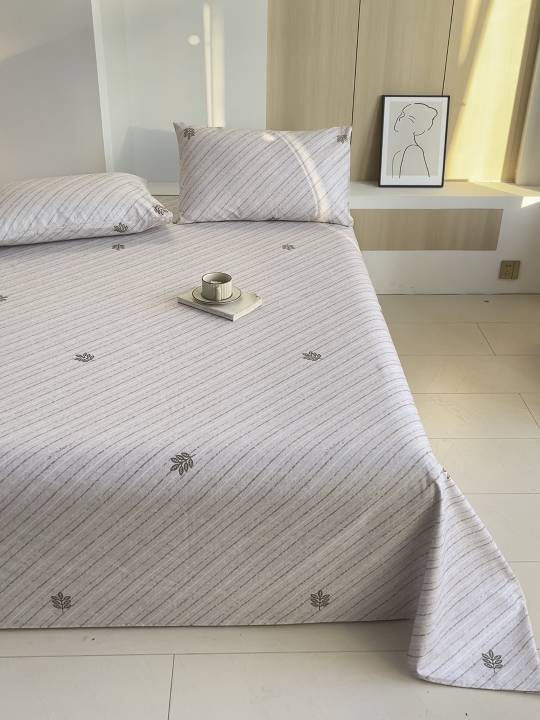 91家纺网 家纺一手货源 找家纺 爱彼家纺 2026年新款全棉老粗布加厚加密高克重凉席席子；单床单花型更好卖，床单三件套 莫提