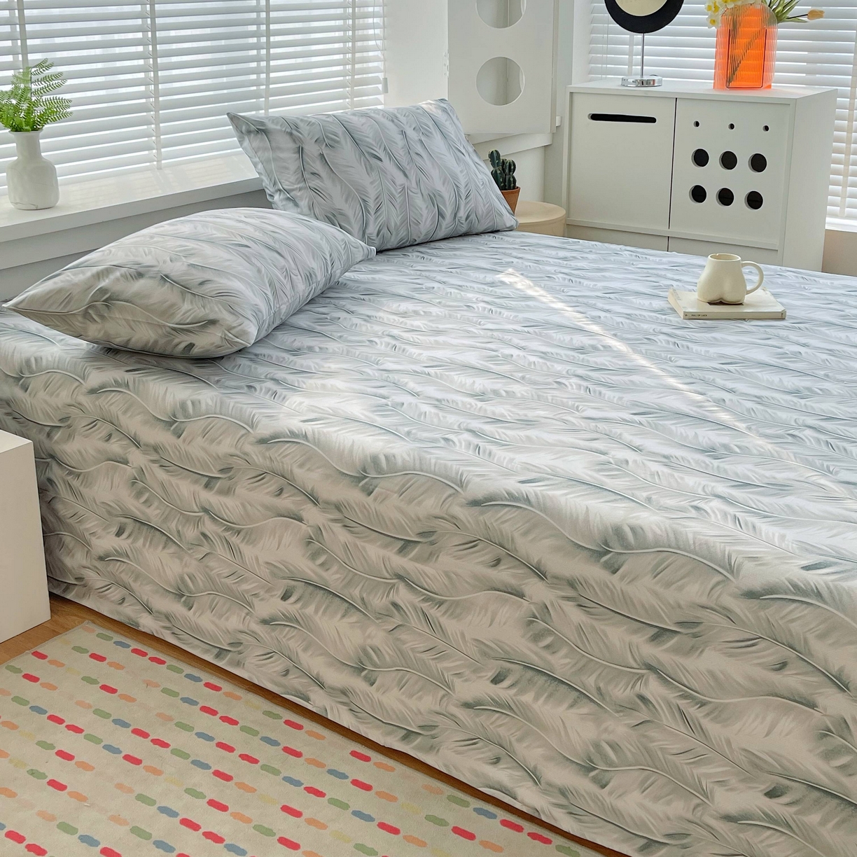 91家纺网 家纺一手货源 找家纺 （总）爱彼家纺 2026新款A类全棉纯棉老粗布床单凉席席子床单三件套-系列二