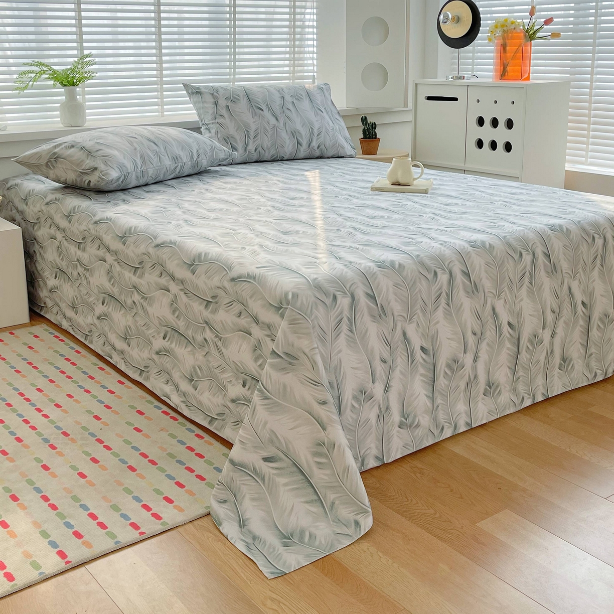 91家纺网 家纺一手货源 找家纺 （总）爱彼家纺 2026新款A类全棉纯棉老粗布床单凉席席子床单三件套-系列二