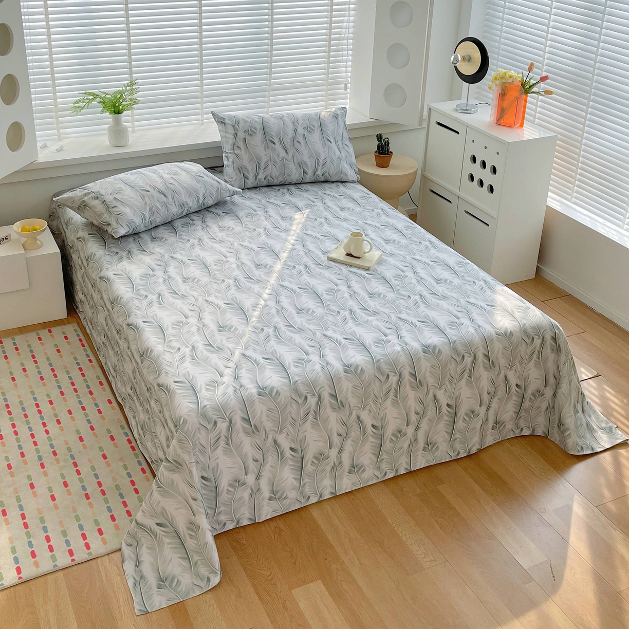 91家纺网 家纺一手货源 找家纺 （总）爱彼家纺 2026新款A类全棉纯棉老粗布床单凉席席子床单三件套-系列二