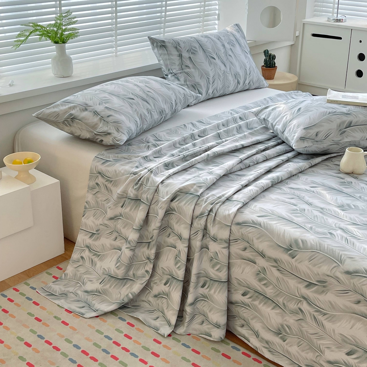 91家纺网 家纺一手货源 找家纺 （总）爱彼家纺 2026新款A类全棉纯棉老粗布床单凉席席子床单三件套-系列二