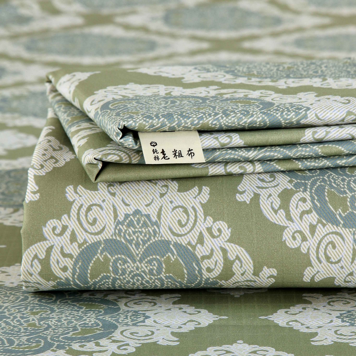 爱彼家纺 2026新款A类全棉纯棉老粗布床单凉席席子床单三件套-系列二 欧式灰