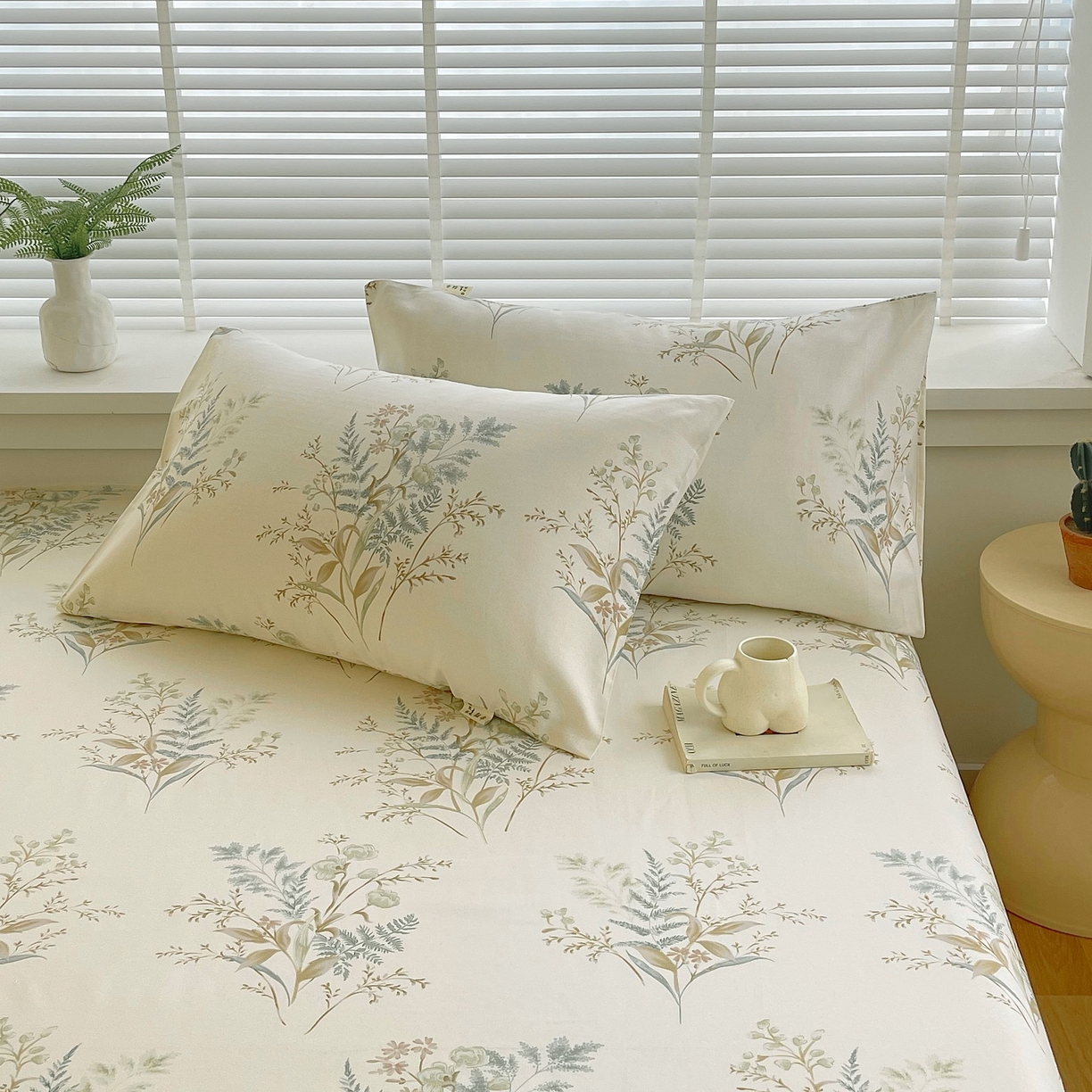 91家纺网 家纺一手货源 找家纺 爱彼家纺 2026新款A类全棉纯棉老粗布床单凉席席子床单三件套-系列二 情话