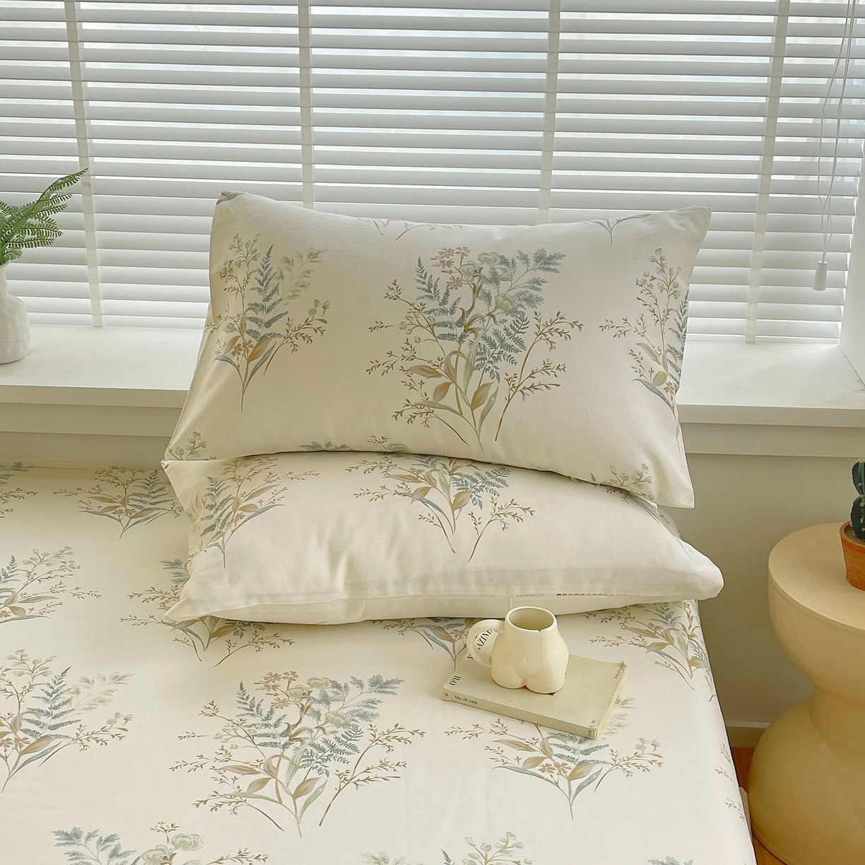 91家纺网 家纺一手货源 找家纺 爱彼家纺 2026新款A类全棉纯棉老粗布床单凉席席子床单三件套-系列二 情话