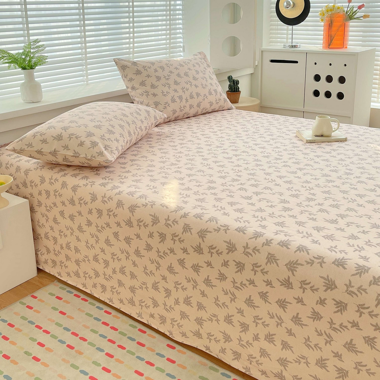 91家纺网 家纺一手货源 找家纺 爱彼家纺 2026新款A类全棉纯棉老粗布床单凉席席子床单三件套-系列二 深遂