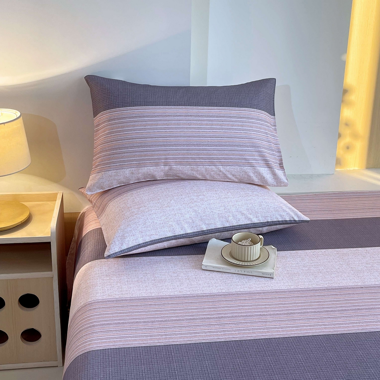 91家纺网 家纺一手货源 找家纺 爱彼家纺 2026新款A类全棉纯棉老粗布床单凉席席子床单三件套-系列二 现代格