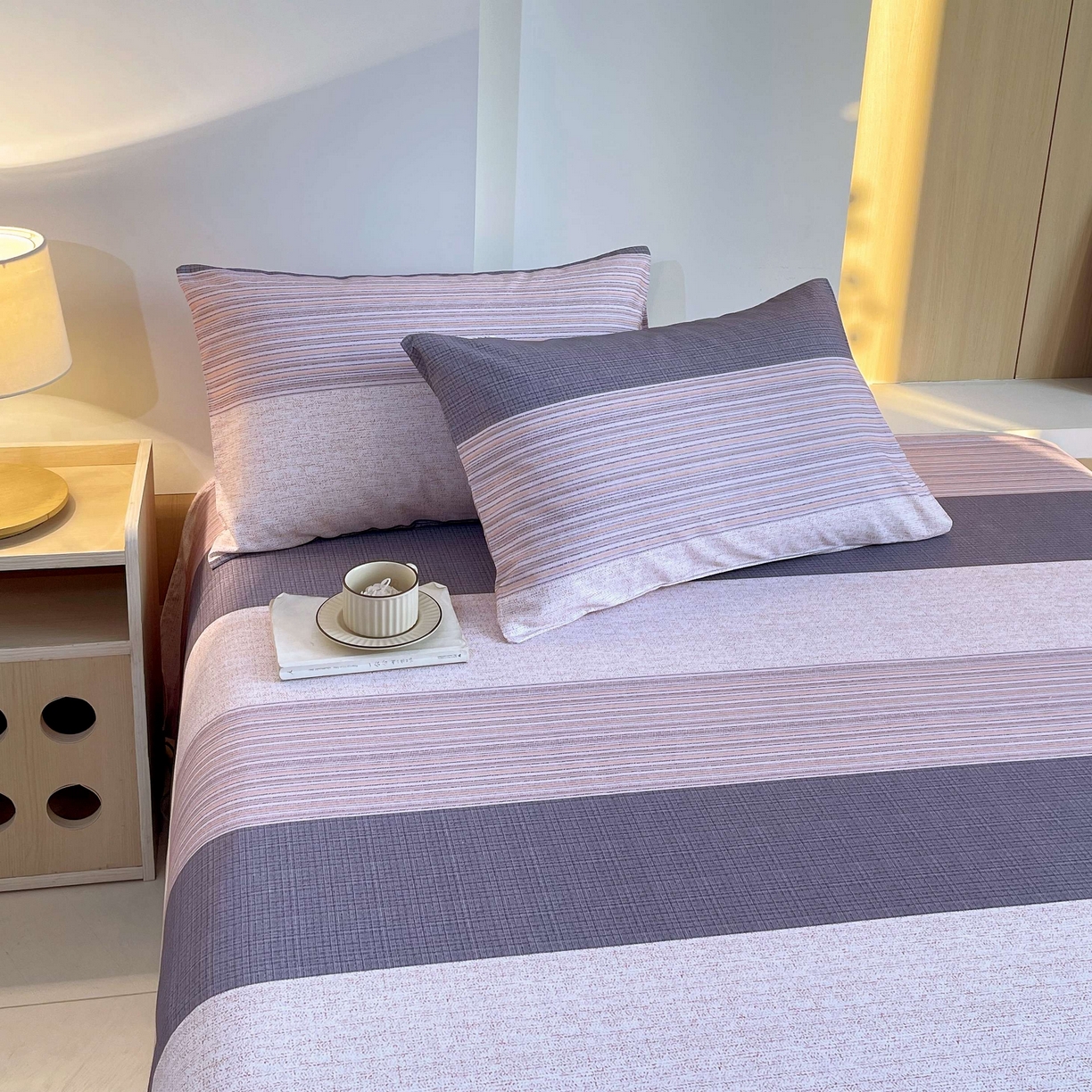 91家纺网 家纺一手货源 找家纺 爱彼家纺 2026新款A类全棉纯棉老粗布床单凉席席子床单三件套-系列二 现代格