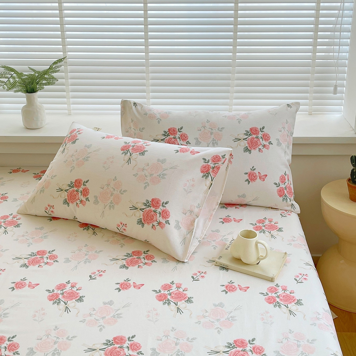 91家纺网 家纺一手货源 找家纺 爱彼家纺 2026新款A类全棉纯棉老粗布床单凉席席子床单三件套-系列二 胭脂