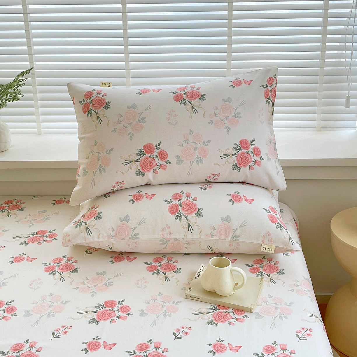 91家纺网 家纺一手货源 找家纺 爱彼家纺 2026新款A类全棉纯棉老粗布床单凉席席子床单三件套-系列二 胭脂