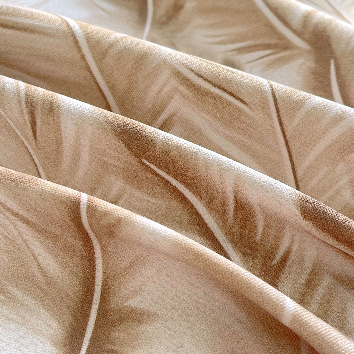 91家纺网 家纺一手货源 找家纺 爱彼家纺 2026新款A类全棉纯棉老粗布床单凉席席子床单三件套-系列二 羽毛-咖