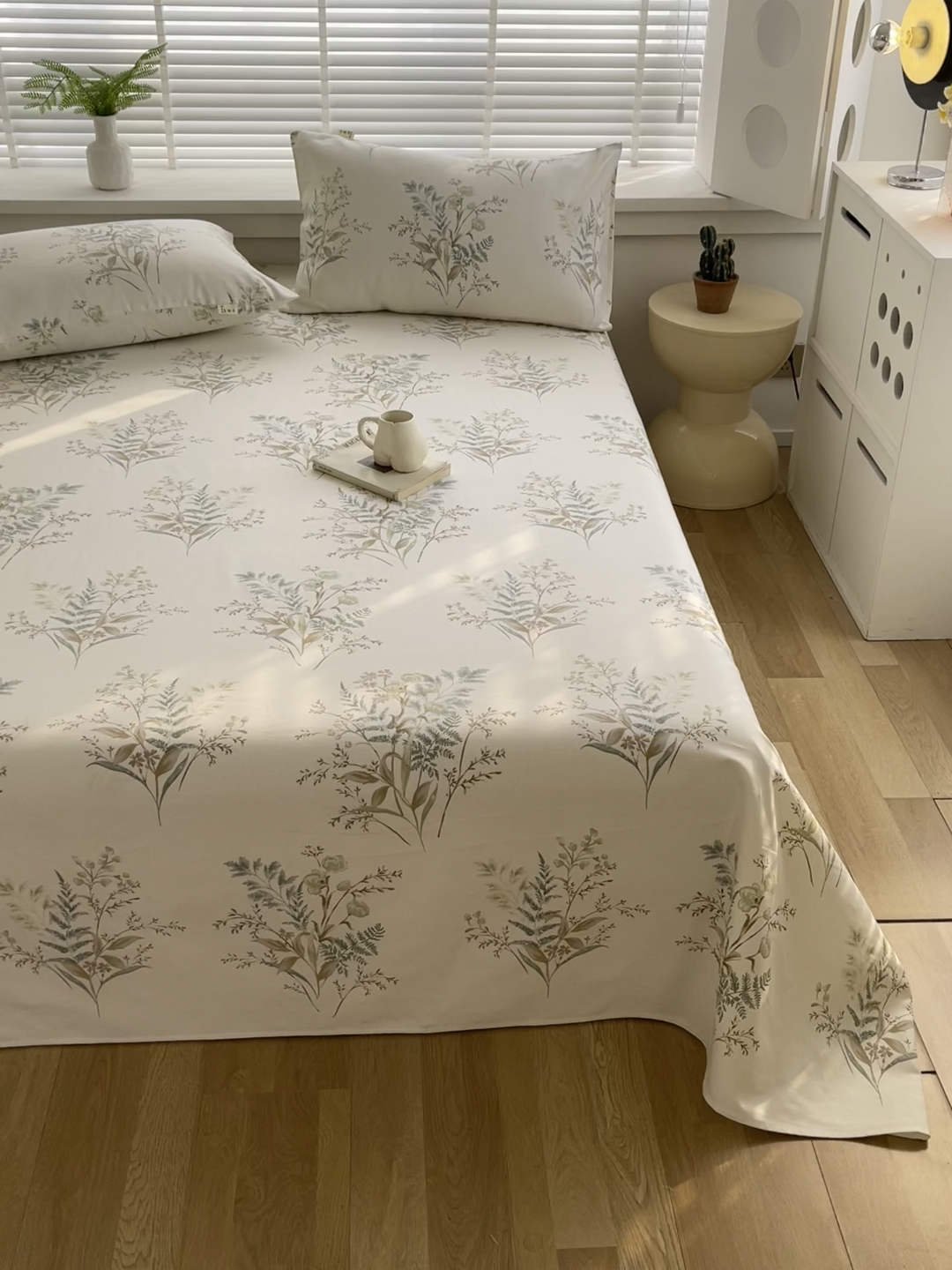 91家纺网 家纺一手货源 找家纺 爱彼家纺 2026新款A类全棉纯棉老粗布床单凉席席子床单三件套-系列二 情话