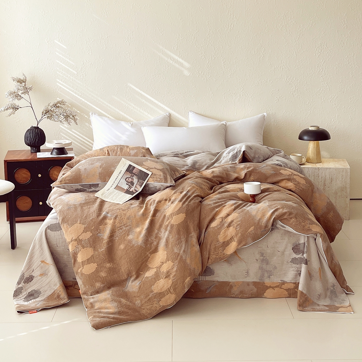 91家纺网 家纺一手货源 找家纺 （总）春皖家纺 2026春夏新款（正反两用）A类提花双层纱单被套