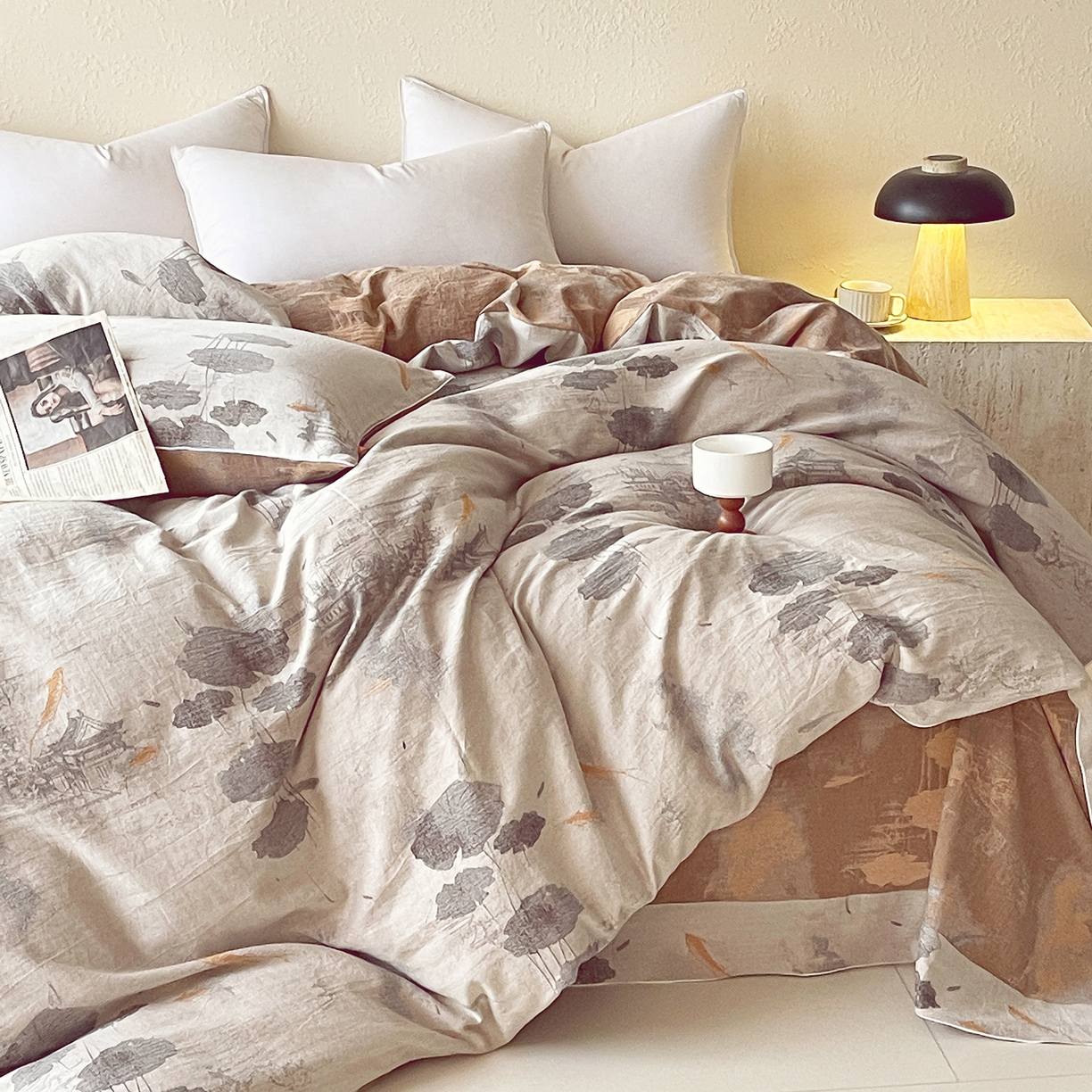 91家纺网 家纺一手货源 找家纺 （总）春皖家纺 2026春夏新款（正反两用）A类提花双层纱单被套