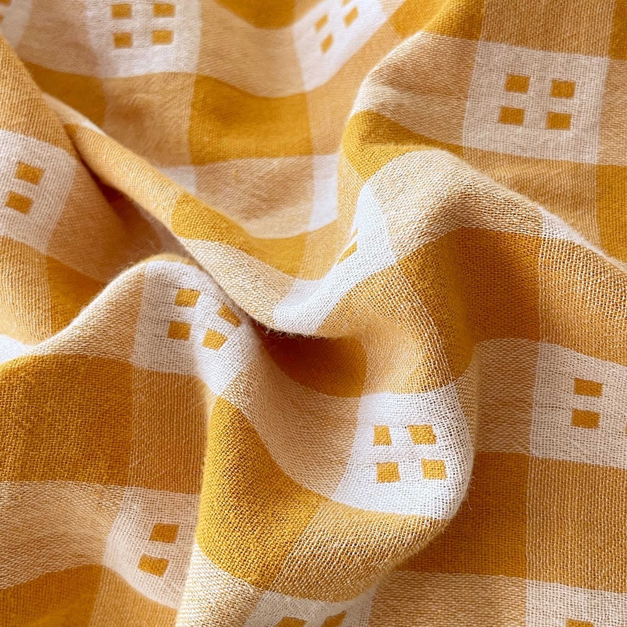 91家纺网 家纺一手货源 找家纺 春皖家纺 2026春夏新款（正反两用）A类提花双层纱单被套 思柔-黄杏