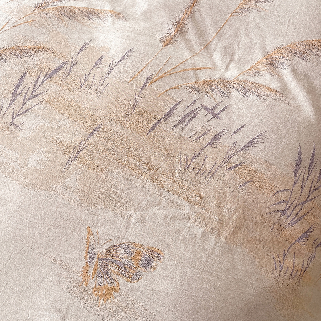 91家纺网 家纺一手货源 找家纺 春皖家纺 2026春夏新款（正反两用）A类提花双层纱单被套 瑾璃