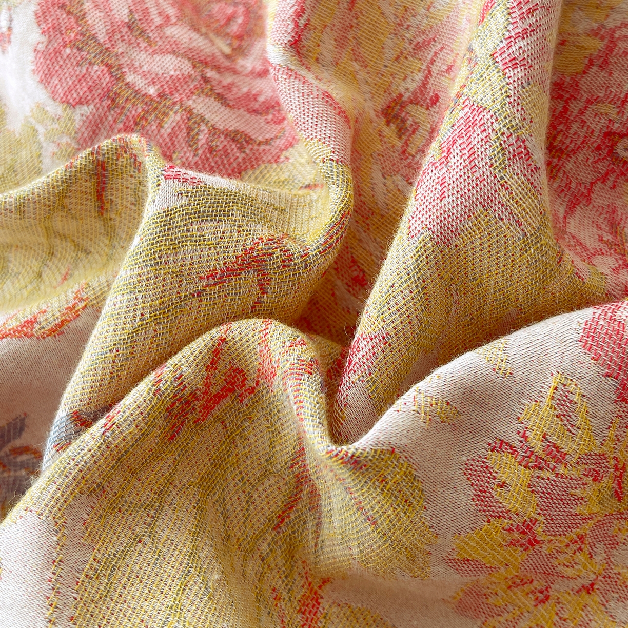 91家纺网 家纺一手货源 找家纺 春皖家纺 2026春夏新款（正反两用）A类提花双层纱单被套 霞沫