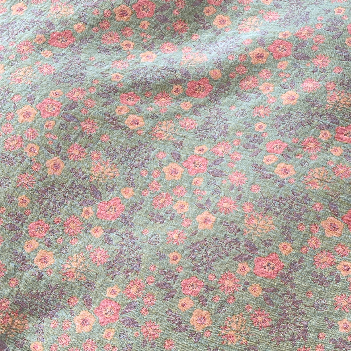 91家纺网 家纺一手货源 找家纺 春皖家纺 2026春夏新款（正反两用）A类提花双层纱单被套 惜梦-绿粉