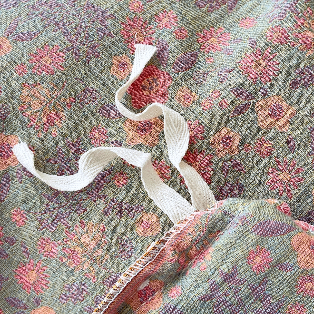 91家纺网 家纺一手货源 找家纺 春皖家纺 2026春夏新款（正反两用）A类提花双层纱单被套 惜梦-绿粉