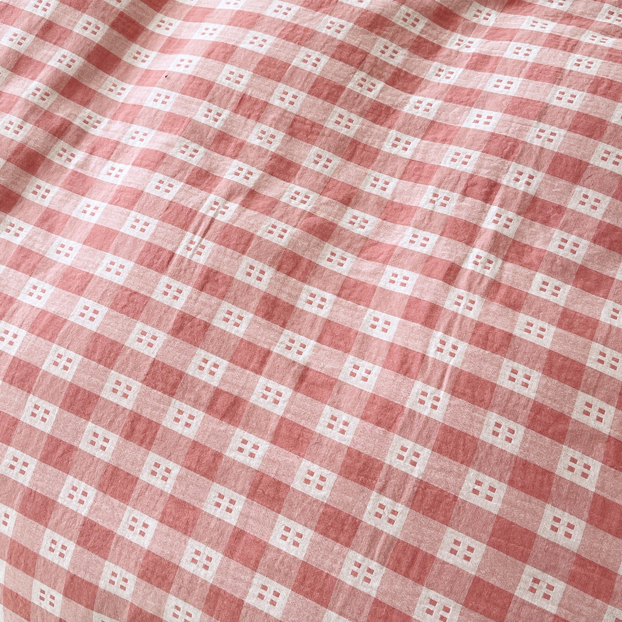 91家纺网 家纺一手货源 找家纺 春皖家纺 2026春夏新款（正反两用）A类提花双层纱单被套 思柔-粉红