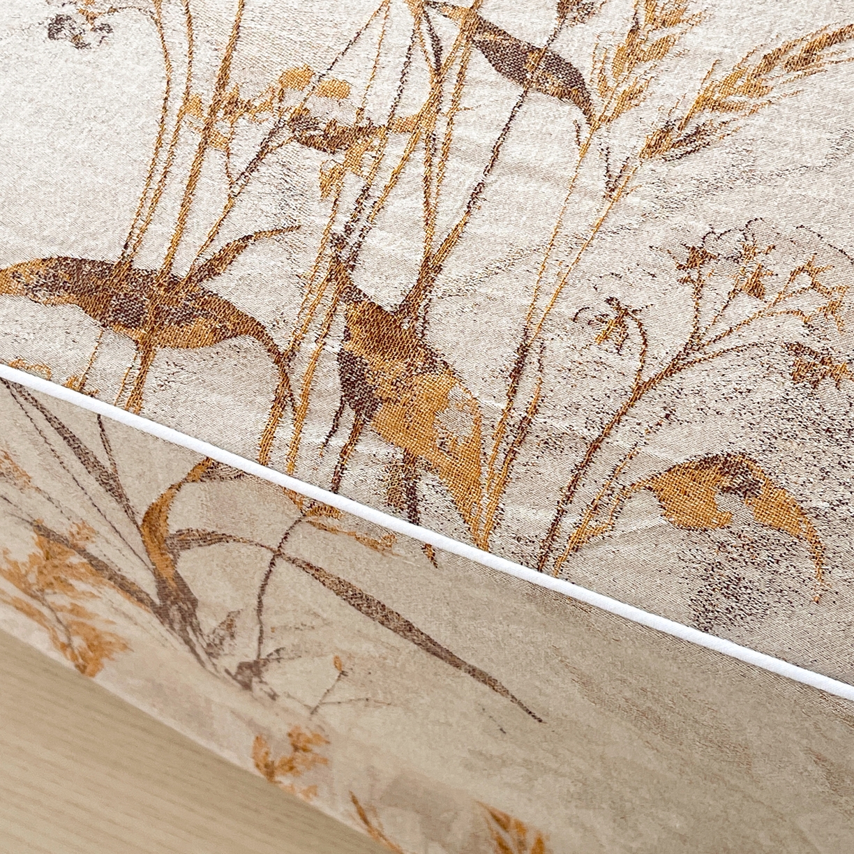 91家纺网 家纺一手货源 找家纺 春皖家纺 2026春夏新款（正反两用）A类提花双层纱单床笠 金穗