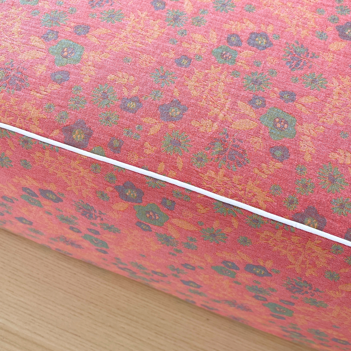 91家纺网 家纺一手货源 找家纺 春皖家纺 2026春夏新款（正反两用）A类提花双层纱单床笠 惜梦-绿粉