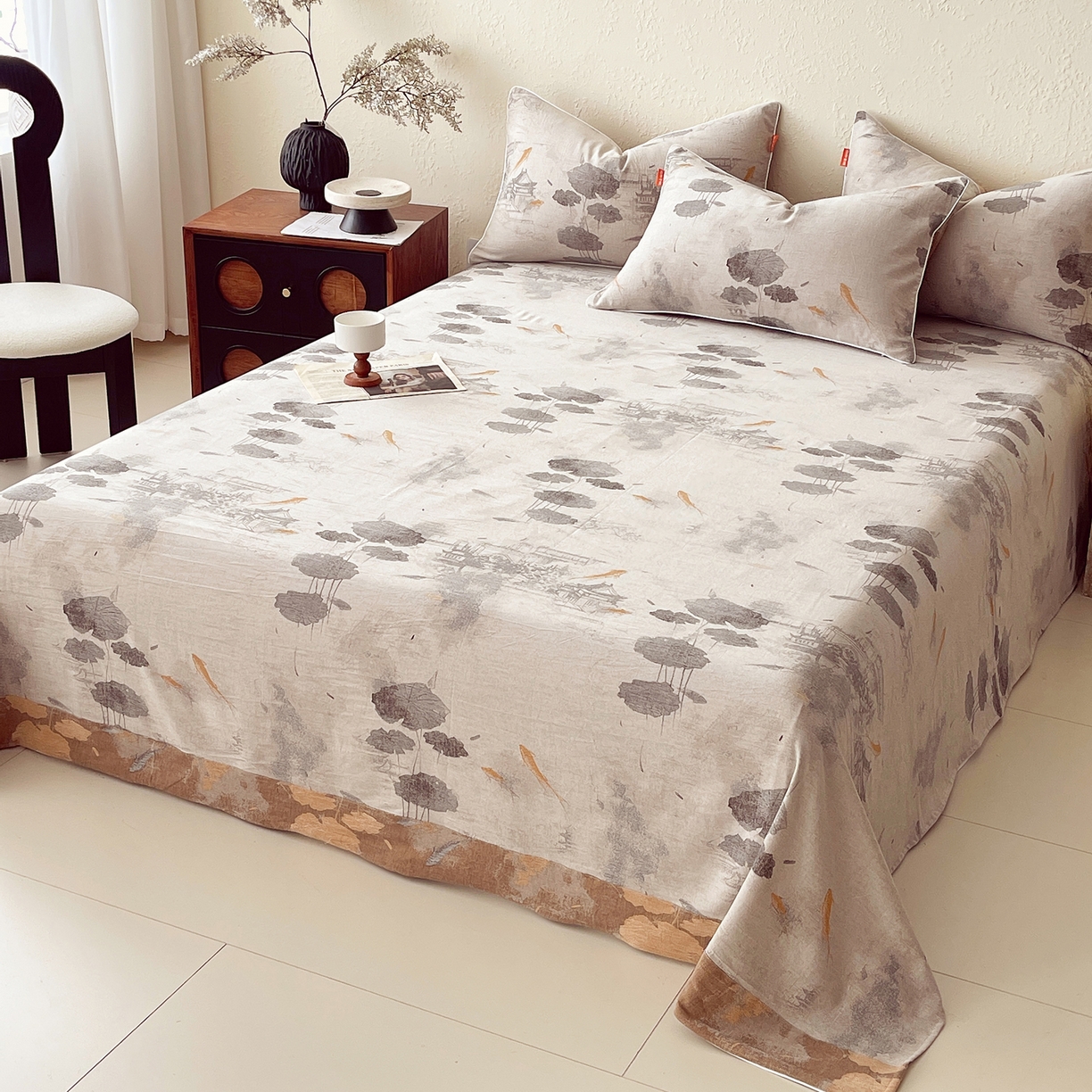 91家纺网 家纺一手货源 找家纺 （总）春皖家纺 2026春夏新款（正反两用）A类提花双层纱单床单