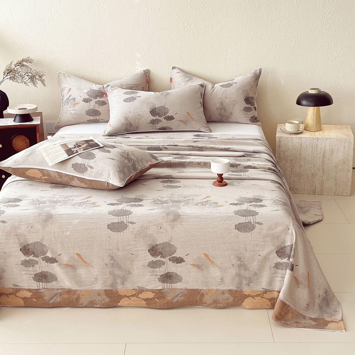 91家纺网 家纺一手货源 找家纺 （总）春皖家纺 2026春夏新款（正反两用）A类提花双层纱单床单