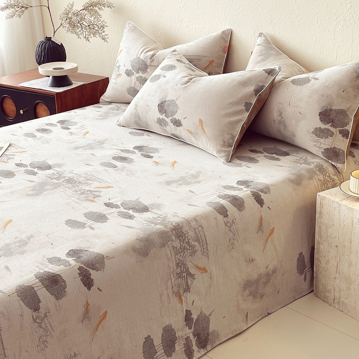 91家纺网 家纺一手货源 找家纺 （总）春皖家纺 2026春夏新款（正反两用）A类提花双层纱单床单