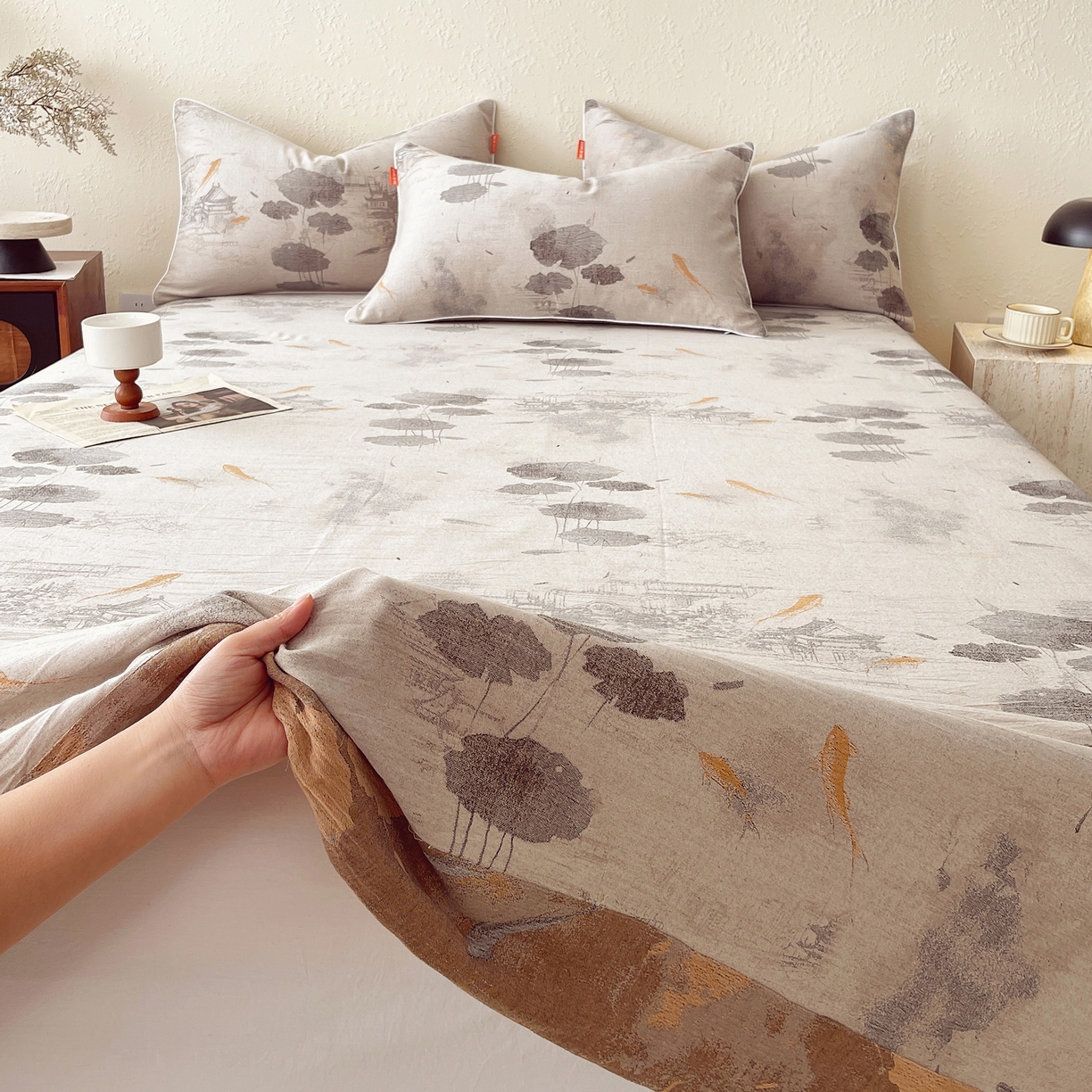 91家纺网 家纺一手货源 找家纺 （总）春皖家纺 2026春夏新款（正反两用）A类提花双层纱单床单