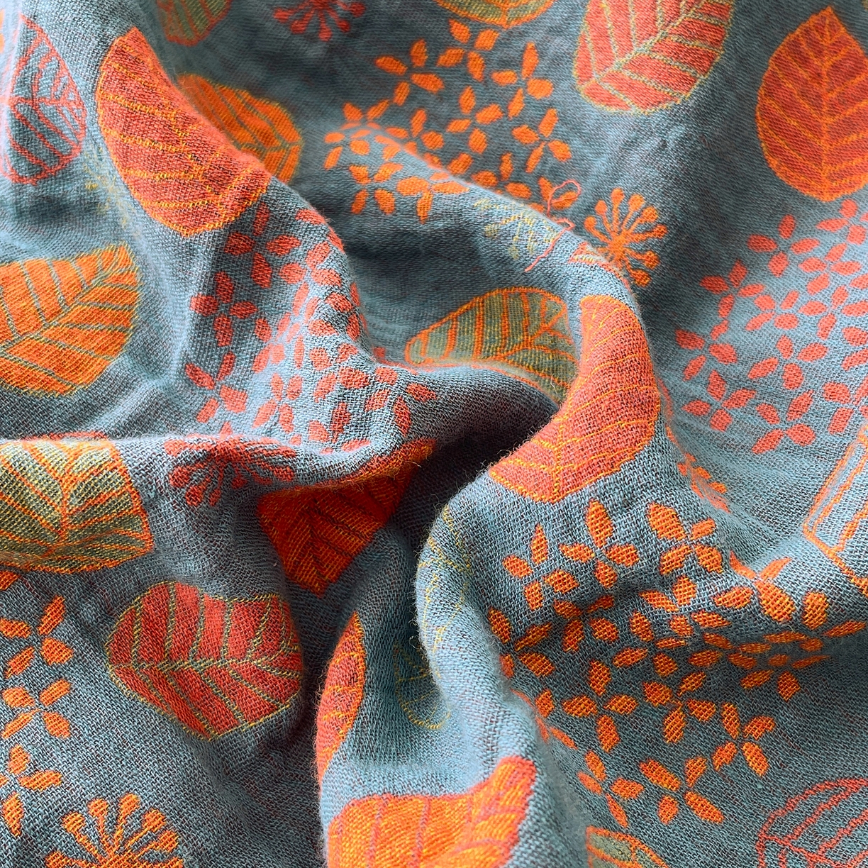 91家纺网 家纺一手货源 找家纺 春皖家纺 2026春夏新款（正反两用）A类提花双层纱单床单 映阳-蓝黄